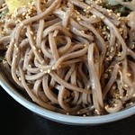 極太の田舎風そばのつけ麺です
