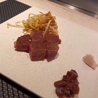 鉄板焼 ステーキ 北野坂 - フィレ。半分こした後♪