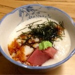 にしきや - マグロ山かけ（450円）