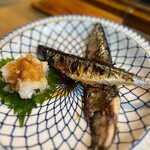 暫 - ◯焼き魚¥600(税別)／秋刀魚¥ask
…この日は秋刀魚もあるとのことで秋刀魚をいただきました。