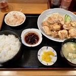 Bimina Kayoshi - 鳥天定食 おかず大盛り