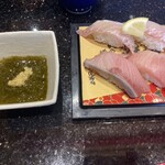 Kanazawa Maimon Sushi - 能登もずくと天然ぶりとたもり（せとだい）