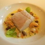 キュイジーヌ[s] ミッシェル・トロワグロ - 鱈のヴァプール　貝類のラヴィゴット②