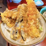 九頭龍蕎麦 - 海老と野菜の天丼