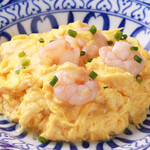 Stir-fried shrimp and egg