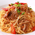 Beef spicy noodles without soup