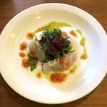Bisutoroankoru - 前菜の活〆平目のカルパッチョ