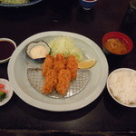 薩摩 茶美豚 とんかつ 花 - 牡蠣フライ＋ごはんセット