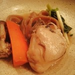 山長黒うどん - お鍋の蓋を取り皿にして頂きます
