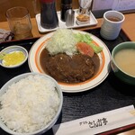 グリルさんか亭 - ハンバーグ定食　¥1300(税込)