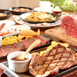 グリルレストラン モカ - 料理写真:＜チラシ掲載＞歓送迎会・お祝いに◎Wステーキを堪能！フリードリンク付きグリルコース5000円