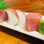 selection! ! Assortment of 3 types of sashimi