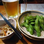 Izakaya Shun - 「お通し」と「枝豆」