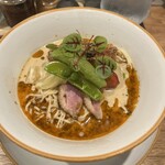 海老丸らーめん - 【限定】冷やしソフトシェルクラブらーめん トマトとミントのオイル