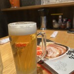 ラーメン大桜 - 生ビールで乾杯なり♪