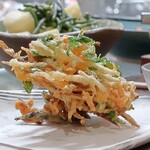 桶家乃隠居 - 桜えびかきあげ