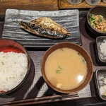 Shimpachi Shokudou - 朝さば文化干し定食＆納豆