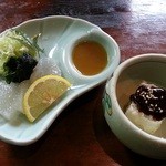 滝やま荘 - 刺身こんにゃく＆豆腐