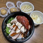 Yami Dakku - ご飯三種肉盛り　味玉追加
