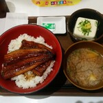 Sukiya - 特うな丼、鶏つくねごぼう汁冷やっこセット