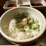 七輪焼肉 楽しいら - 山わさびご飯  バターと山わさびが最高にマッチしてる