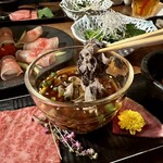 七輪焼肉 楽しいら - 博多ゼンマイ刺し