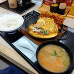 かつや - 天津飯チキンカツ定食