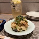 甘藍 - 鮭と枝豆の和ポテサラ