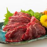 Fresh horse sashimi directly from Kumamoto