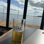 稲取銀水荘 - フリーフローの静岡麦酒。これ何杯も飲みながら延々海を眺められる幸せ。。