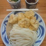 手打うどん はりや - かしわざるうどん