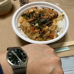 やきとりたけちゃん - R5.10.28再訪。焼鳥丼にセセリ一本分を追加。贅沢！^ ^
