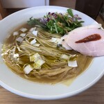 めん処 きよ洲 - 細麺がうまい！オリーブオイルとサバのぶたらぁめん850円税込