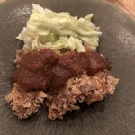 金井商店 - この日のおにくは牛カツ