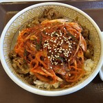 すき家 - マヨねぎキムチ牛丼　630円