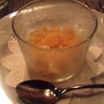 OGINO organic Restaurant - 口直し　ピンクグレープのソルベ