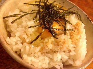 拓樹 - 会津地鶏の玉子がけご飯 380