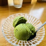 まるごとVeganダイニング浅草 - 油不使用の抹茶アイスクリーム