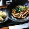 輝良里 - 秋の焼きキノコと海老天 野菜天うどん