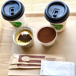 Jadegreen cafe - ブレンドコーヒー    かぼちゃプリン   ティラミス
