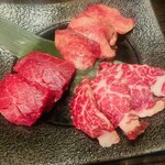 Assortment of 3 kinds of special horse Yakiniku (Grilled meat)