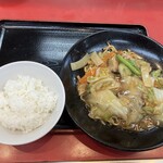 Gyouza No Oushou - 231102木　京都　王将 深草竹田店　あんかけ焼きそばセットB