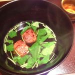 神保町 傳 - ミンク鯨と三つ葉のお椀