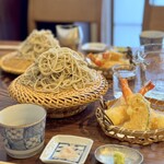 まき埜 - 海老天ざる蕎麦