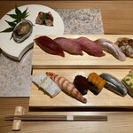 Edomae Sushidokoro Kyo(U)To Sora - ランチ限定のコースです。お寿司は一貫ずつご提供いたします。