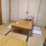 江戸長 - 座敷席　自分たちは手前で二人席　　　　　ウィークデーのこの日も全席予約満席でしたから、予約されたほうが、安心です。