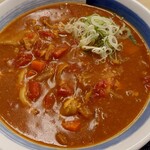 どんどん庵 - 期間限定 トマトカレーうどん(790円税込)の麺大盛り(＋130円税込)