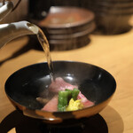 神楽坂 囲炉裏 肉よろず - リブとろ椀しゃぶ