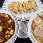 餃子の王将 - マーボー丼ランチ（麺並盛）＆餃子