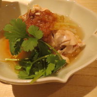 広尾はしづめ - ごぼう麺×蒸し鶏の葱油がけとかけ温麺3